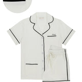 Bride Luxe Stretch Cotton Short Set - Pearl