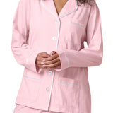 Bridesmaid Luxe Stretch Cotton Pajama Set - Pink Peony