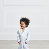 Premium Cotton Infant Romper in Mist Blue