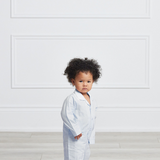 Premium Cotton Infant Romper in Mist Blue