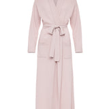 Pure Cashmere Long Robe in Pink Peony
