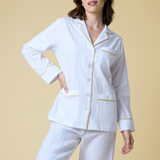 Premium Cotton Pajama Set in Lily White