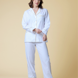 Premium Cotton Pajama Set in Lily White