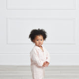 Premium Cotton Infant Romper in Pink Peony
