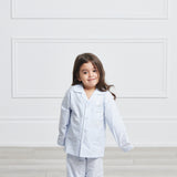 Premium Cotton Kids Pajama Set in Mist Blue