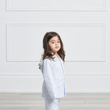 Premium Cotton Kids Pajama Set in Mist Blue
