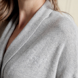 Pure Cashmere Long Robe in Midnight Blue