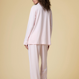 Luxe Stretch Cotton Pajama Set in Pink Peony