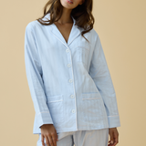 Premium Cotton Pajama Set in Mist Blue