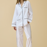 Premium Cotton Pajama Set in Monochrome