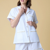 Premium Cotton Short Set in Lily White