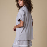 Luxe Stretch Cotton Short Set in Haze