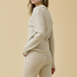 Merino Cashmere Lounge Sweater in Champagne