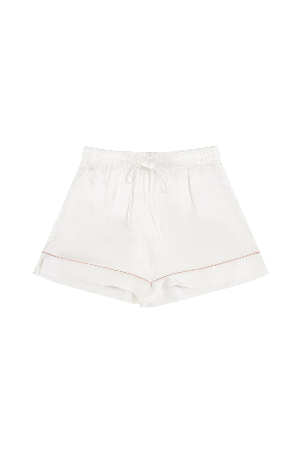 Silk Shorts in Parisian White