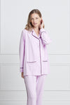 Luxe Stretch Cotton Pajama Set in French Lilac