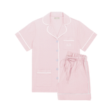 Luxe Stretch Cotton Short Set in Pink Peony