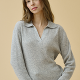 Merino Cashmere Lounge Sweater in Dove Grey