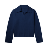 Merino Cashmere Lounge Sweater in Midnight Blue