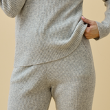 Merino Cashmere Lounge Pants in Dove Grey