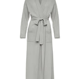 Pure Cashmere Long Robe in Dove Grey