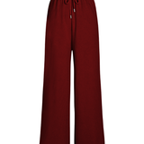 Merino Cashmere Lounge Pants in Crimson
