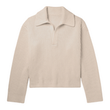 Merino Cashmere Lounge Sweater in Champagne