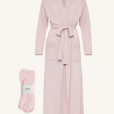 Pure Cashmere Long Robe Bundle | Pink Peony