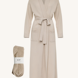 Pure Cashmere Long Robe Bundle | Champagne