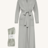 Pure Cashmere Long Robe Bundle | Dove Grey