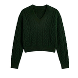 Merino Cashmere Lounge Sweater in Pine Green