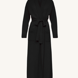 Pure Cashmere Long Robe in Onyx