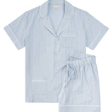 Premium Cotton Short Set in Mist Blue