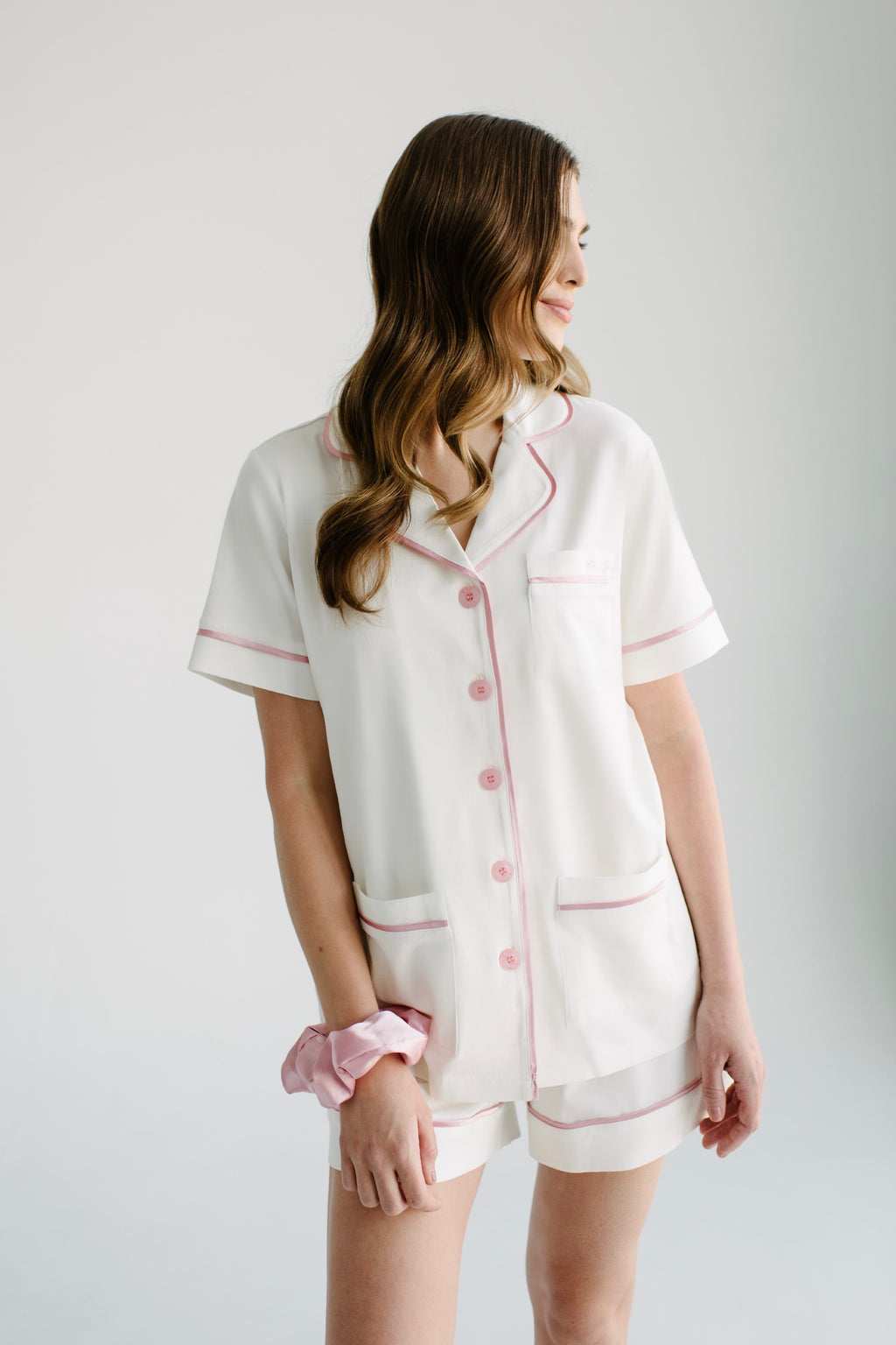 Luxe Stretch Cotton Short Set in Blossom