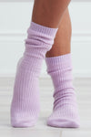 Pure Cashmere Sleep Socks in Lavender