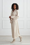 Pure Cashmere Long Robe in Champagne