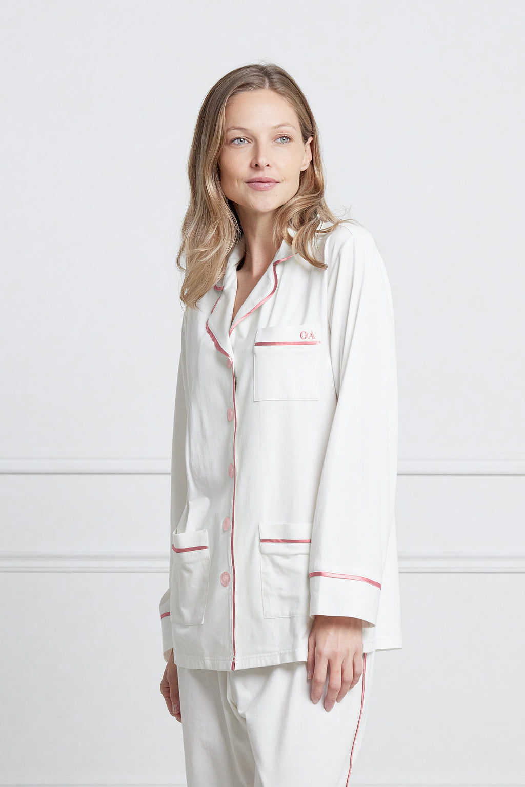Luxe Stretch Cotton Pajama Set in Blossom