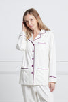 Luxe Stretch Cotton Pajama Set in Pink Peony
