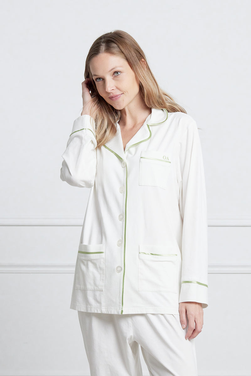 Luxe Stretch Cotton Pajama Set in English Garden