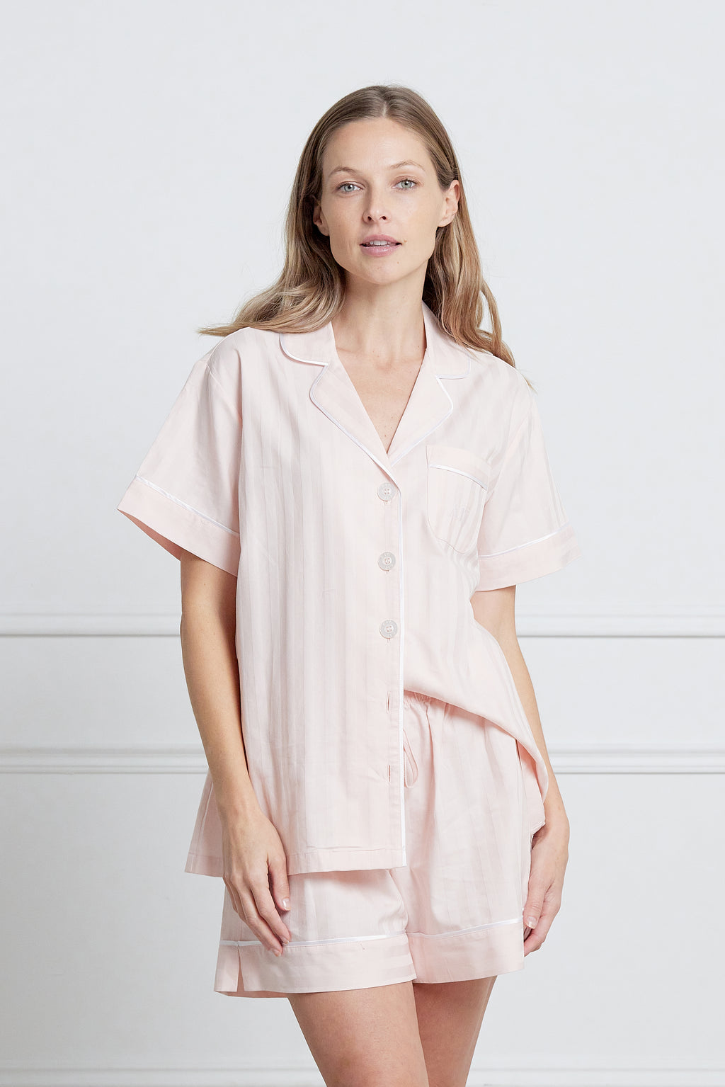 Premium Cotton Short Set in Pink Peony