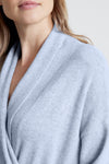 Pure Cashmere Long Robe in Mist Blue