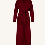 Pure Cashmere Long Robe in Crimson