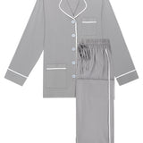 Luxe Stretch Cotton Pajama Set in Haze