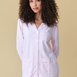 Luxe Stretch Cotton Pajama Set in Soft Rose