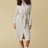 Pure Cashmere Long Robe in Champagne