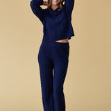Merino Cashmere Lounge Pants in Midnight Blue