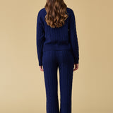 Merino Cashmere Lounge Pants in Midnight Blue