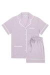 Luxe Stretch Cotton Short Set in Lavender