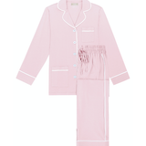 Luxe Stretch Cotton Pajama Set in Pink Peony