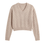Merino Cashmere Lounge Sweater in Champagne
