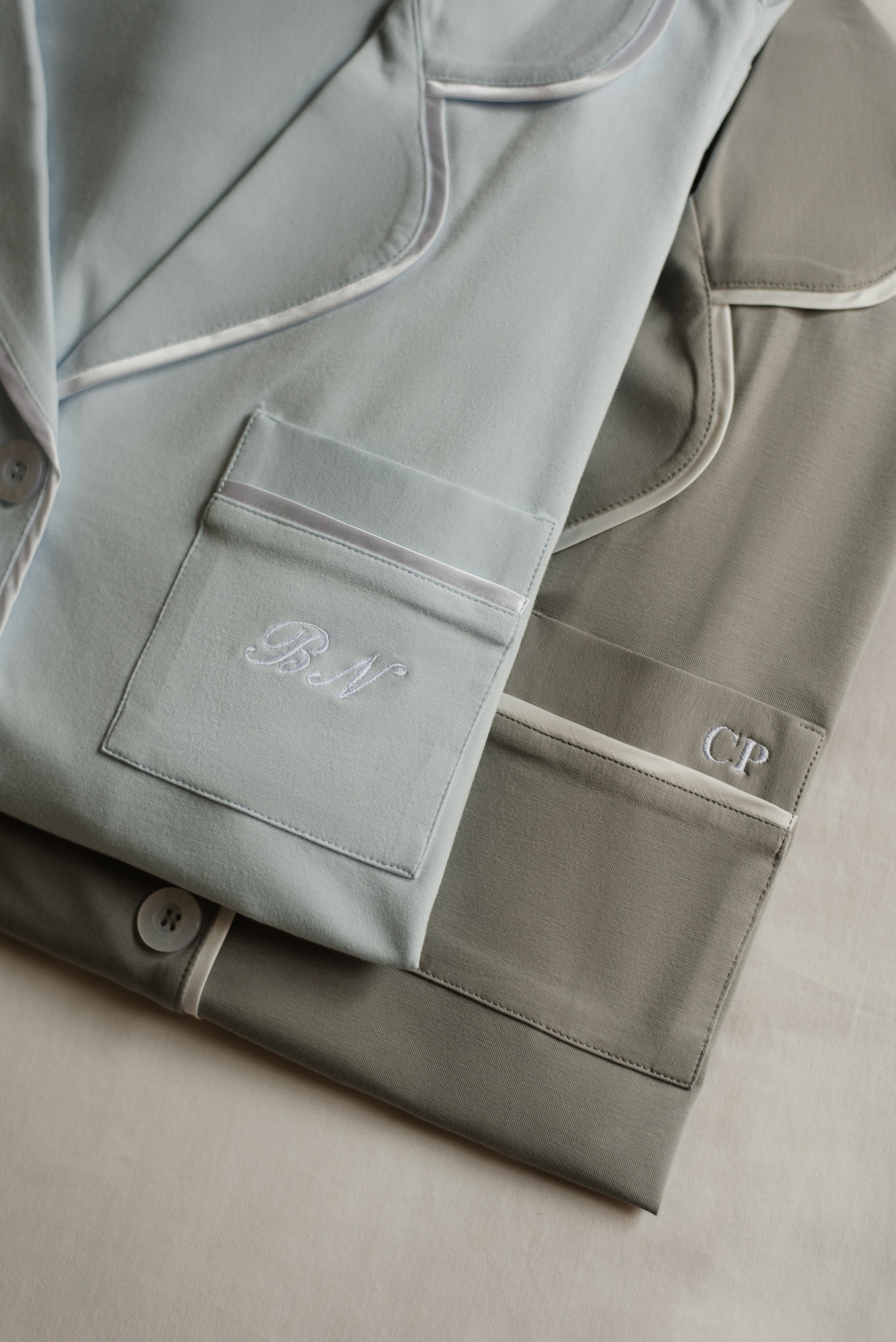 Luxe Stretch Cotton Pajama Set in Pearl